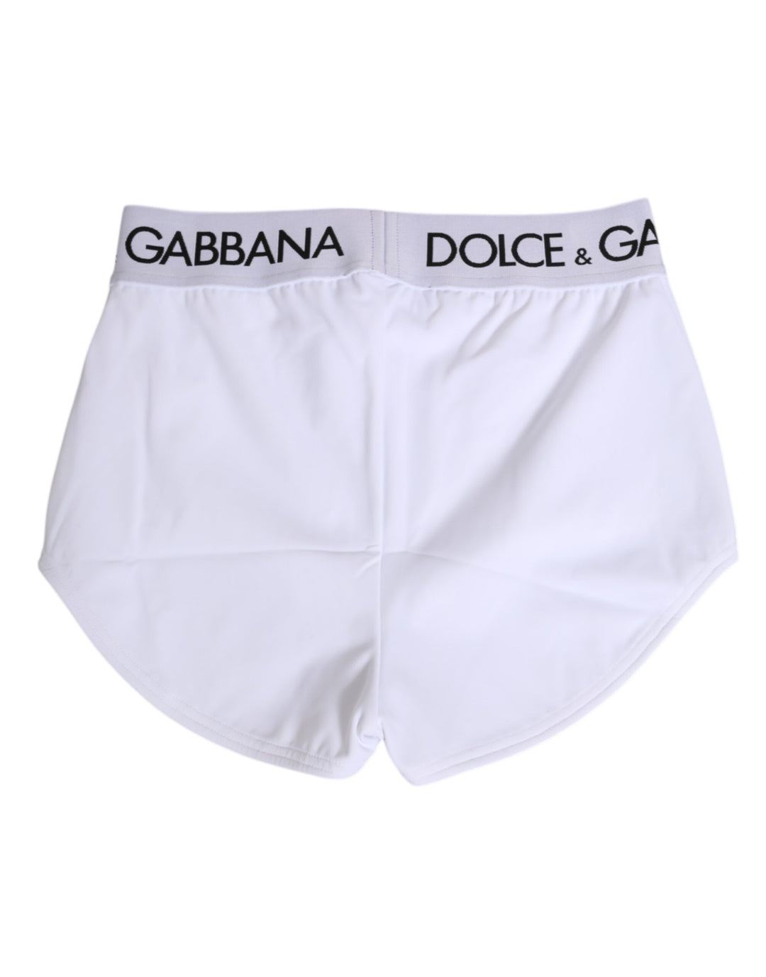 Dolce & Gabbana White Nylon Logo Waistband Shorts Underwear