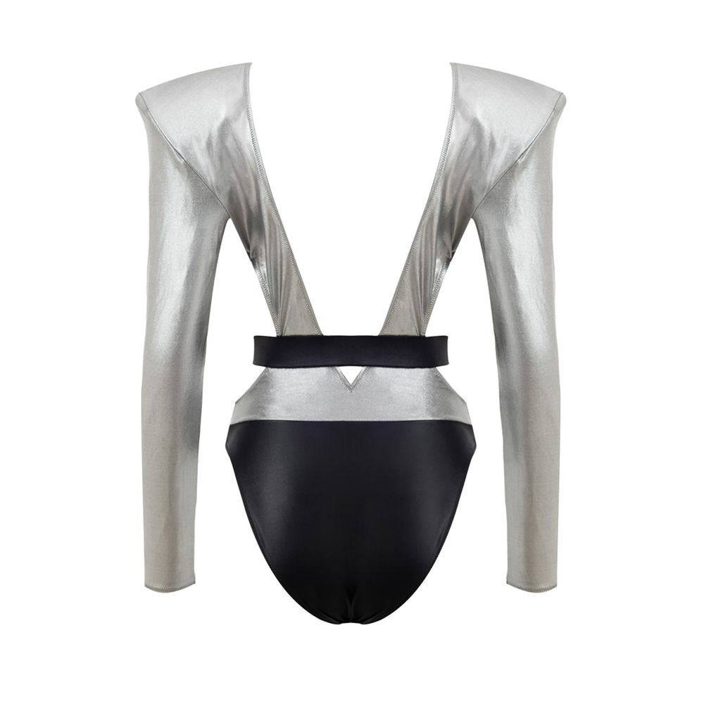Dolce &amp; Gabbana Gray Viscose One-Piece Swimsuit