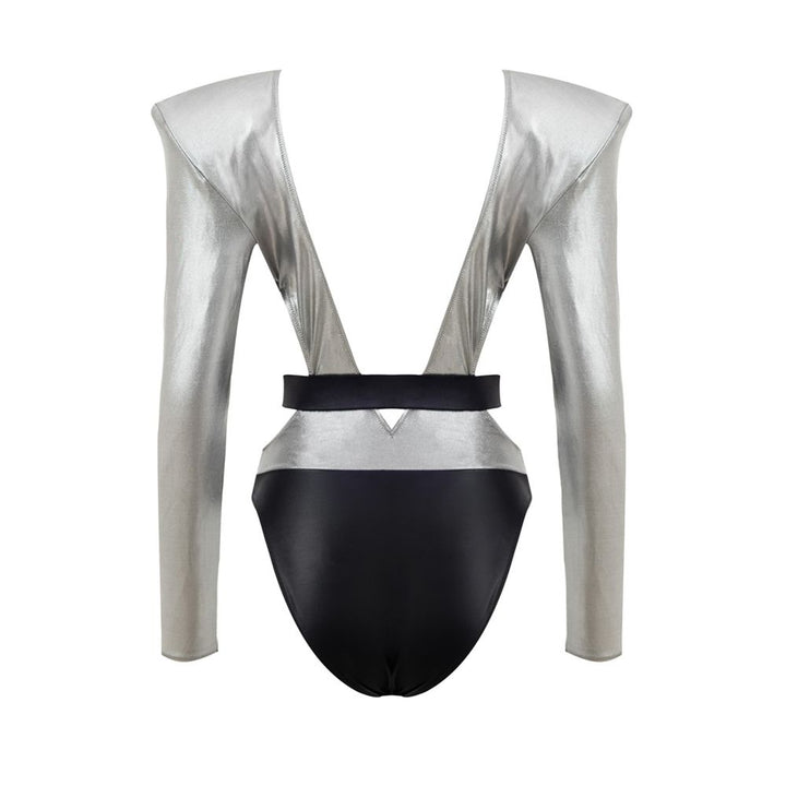 Dolce &amp; Gabbana Gray Viscose One-Piece Swimsuit