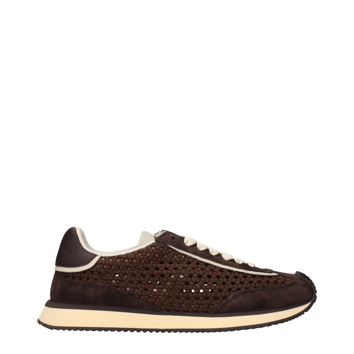Dolce &amp; Gabbana Brown Fabric Low Top Sneakers