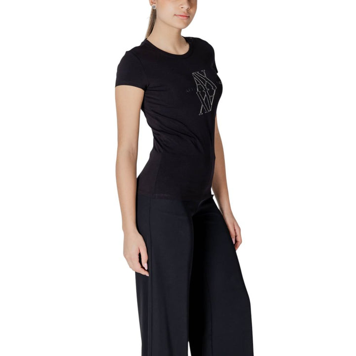 Armani Exchange Black Cotton T-Shirt