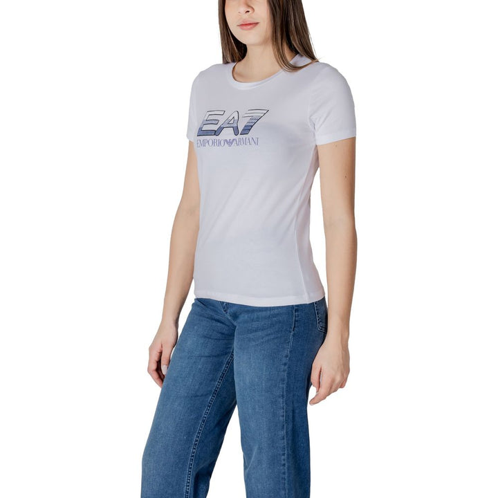 EA7 Emporio Armani White Cotton T-Shirt