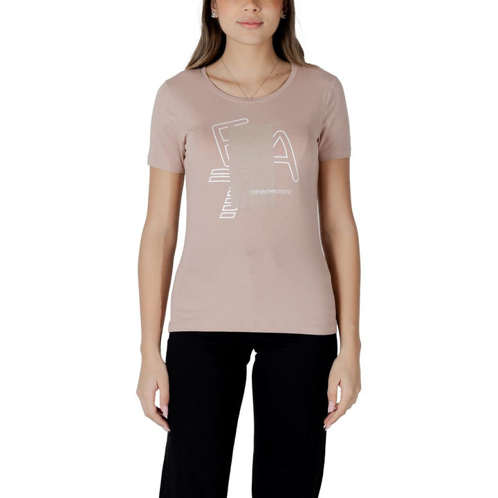 EA7 Emporio Armani Pink Cotton T-Shirt
