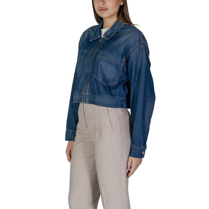 Replay Blue Cotton Denim Jacket