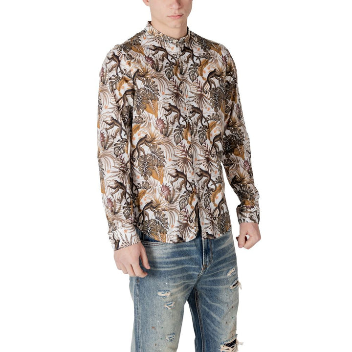 Gianni Lupo White Cotton Pattern Shirt
