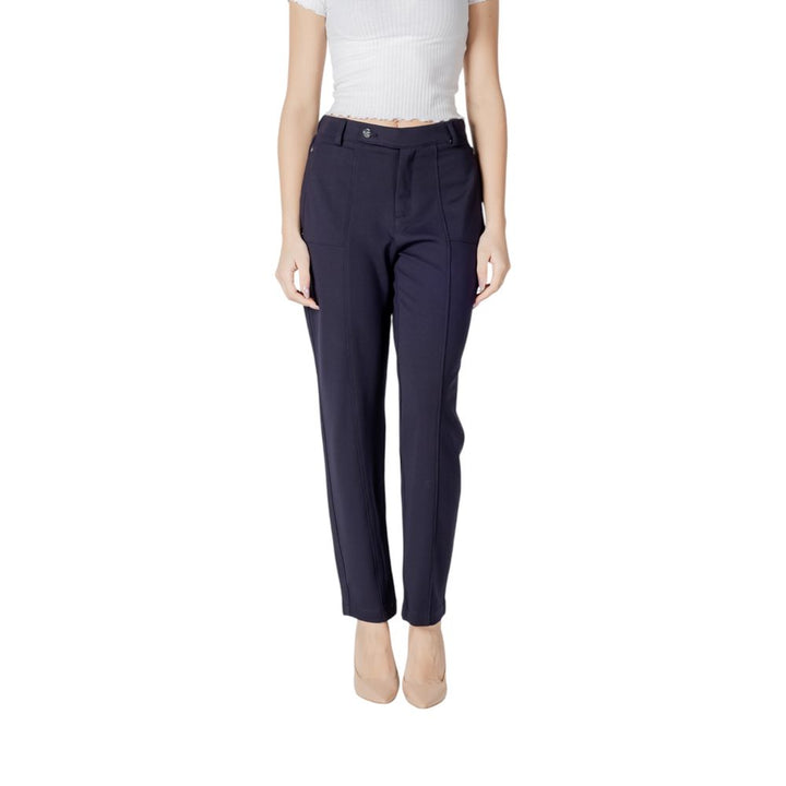 Street One Blue Viscose Casual Pants