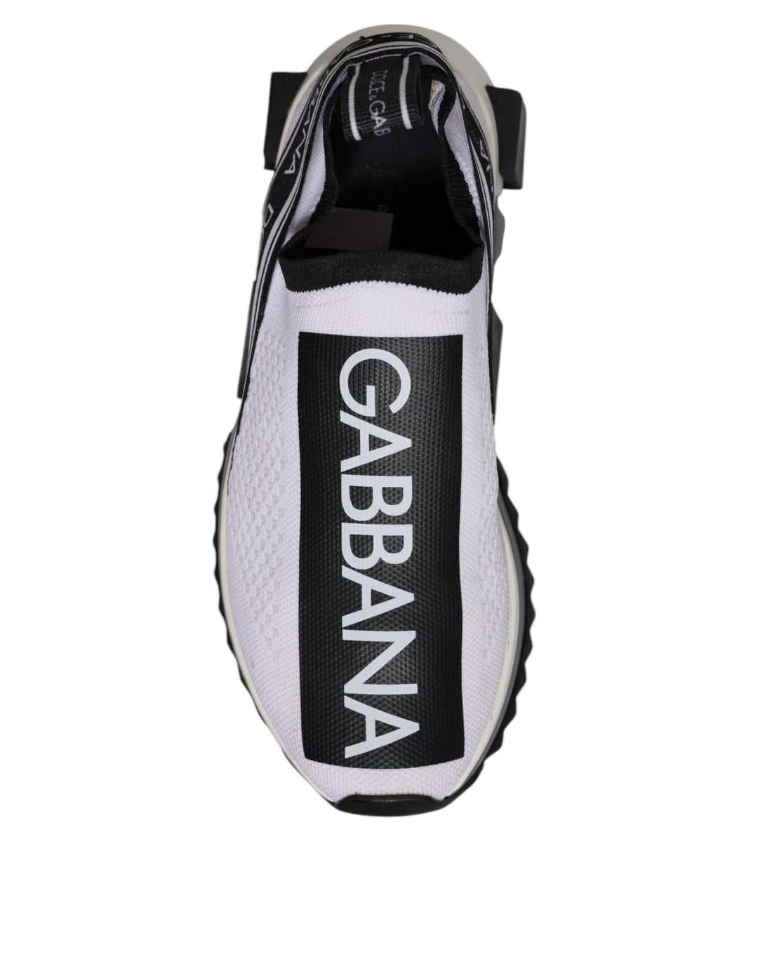 Dolce &amp; Gabbana Black White Slip On Sorrento Sneakers Shoes