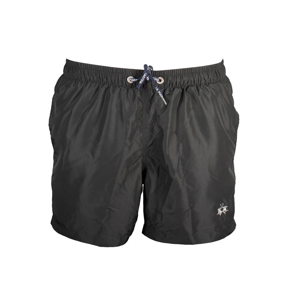 La Martina Black Polyester Men&