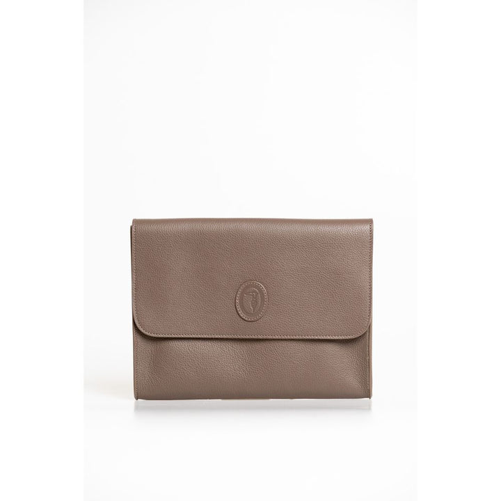 Trussardi Brown Polyester Men Clutch