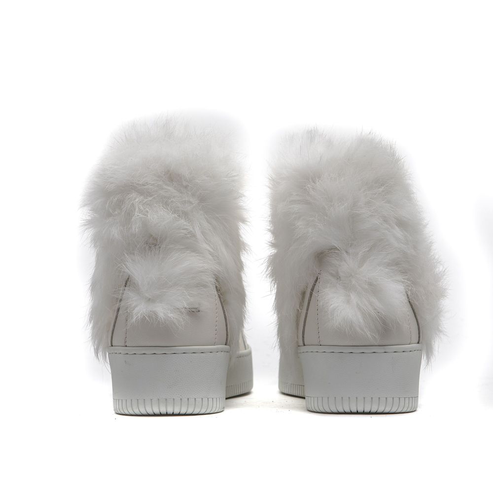 Mr&amp;Mrs Italy White Cotton Women Sneaker