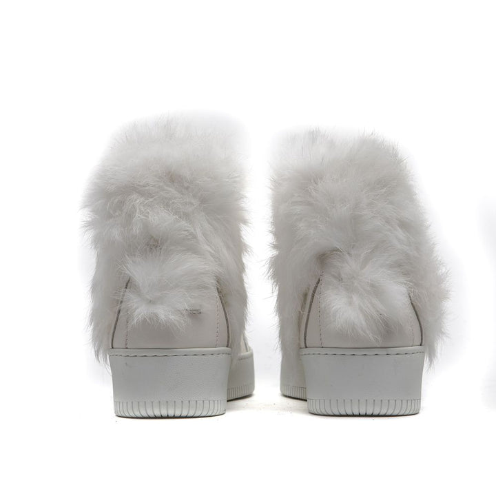 Mr&amp;Mrs Italy White Cotton Women Sneaker