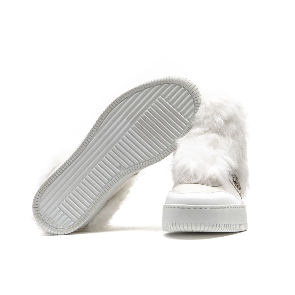 Mr&amp;Mrs Italy White Cotton Women Sneaker