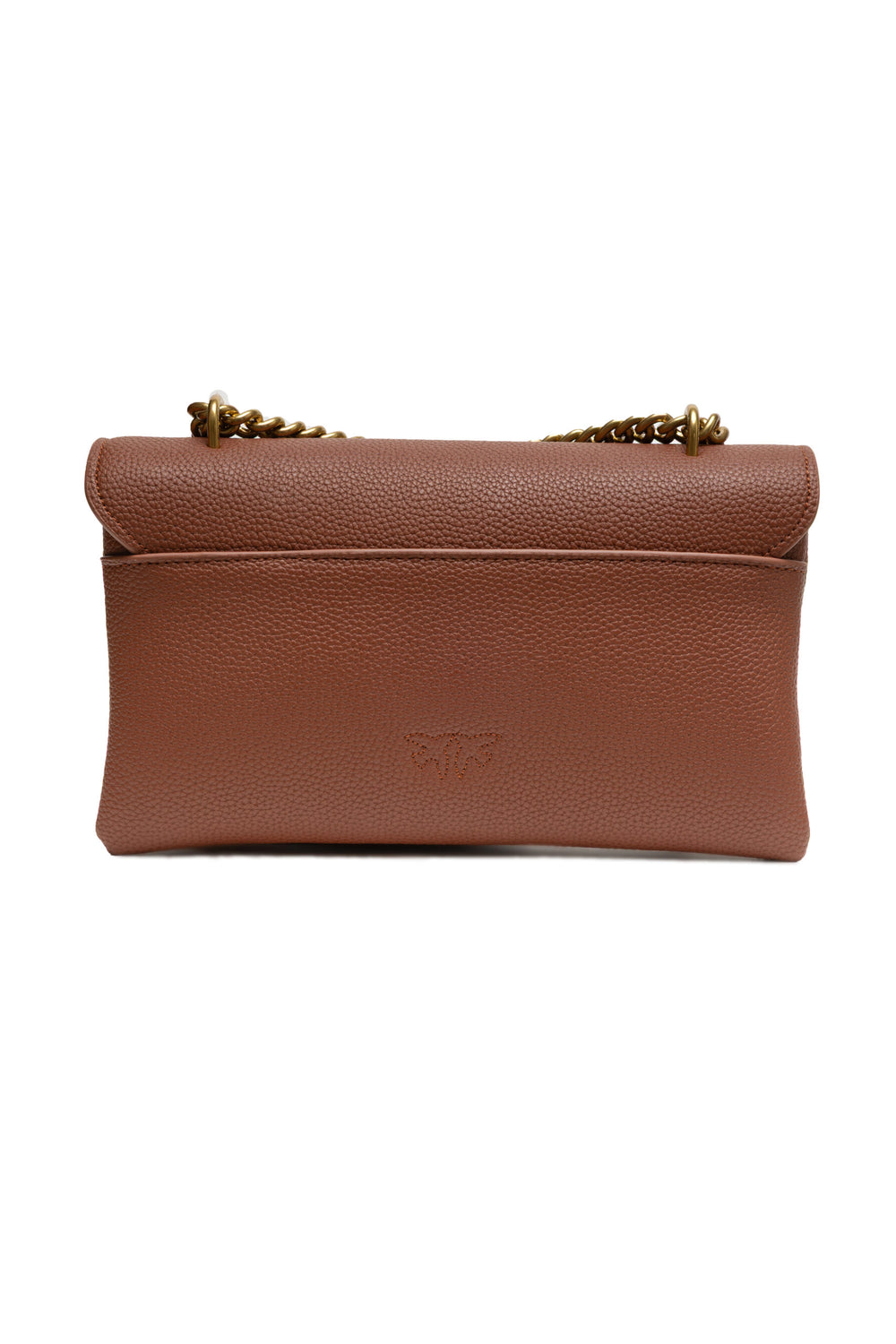 PINKO - Brown Leather Love Boucle Riga Shoulder Bag