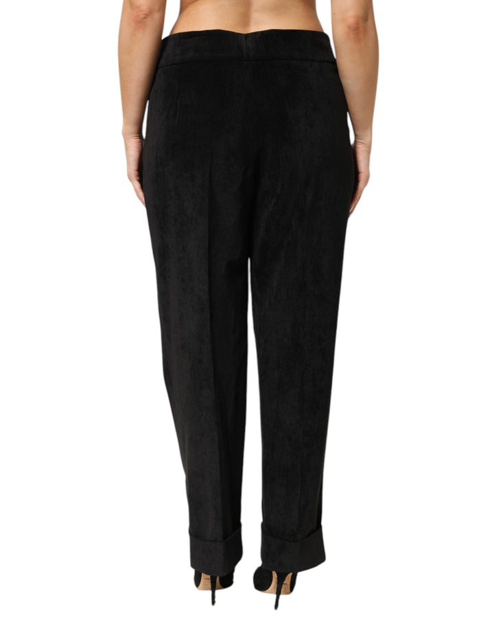 BENCIVENGA Black High Waist Straight Dress Trouser Pants