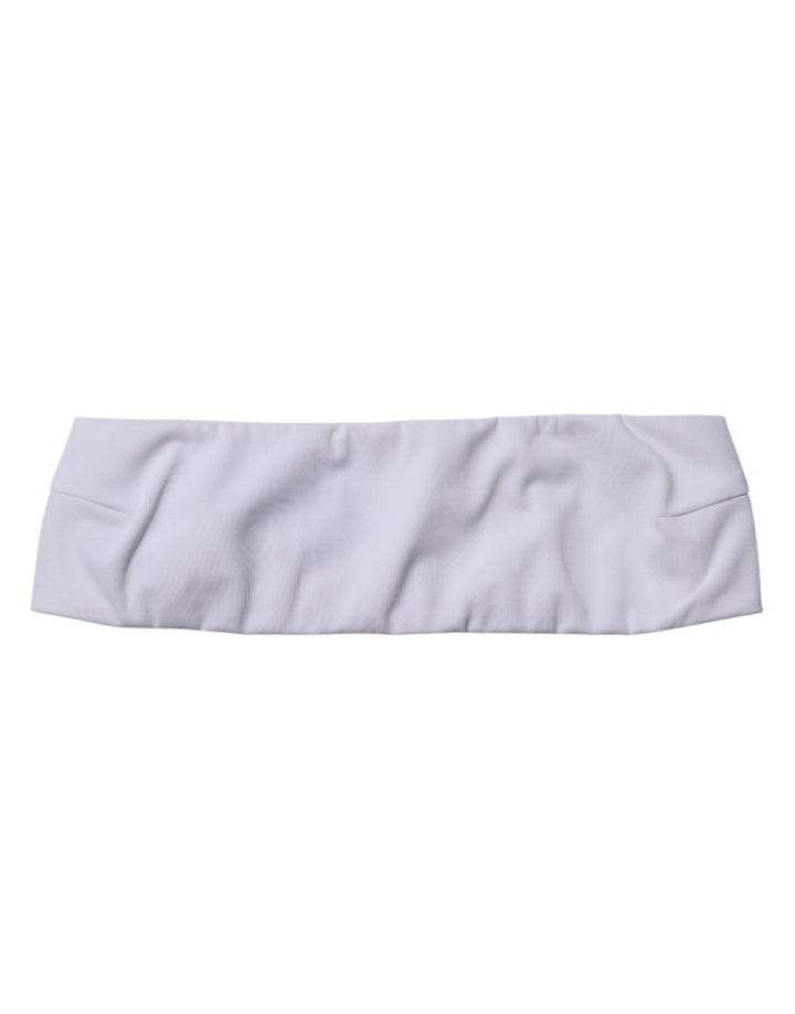 Dolce &amp; Gabbana White Nylon Blend Bandeau Strapless Tube Top