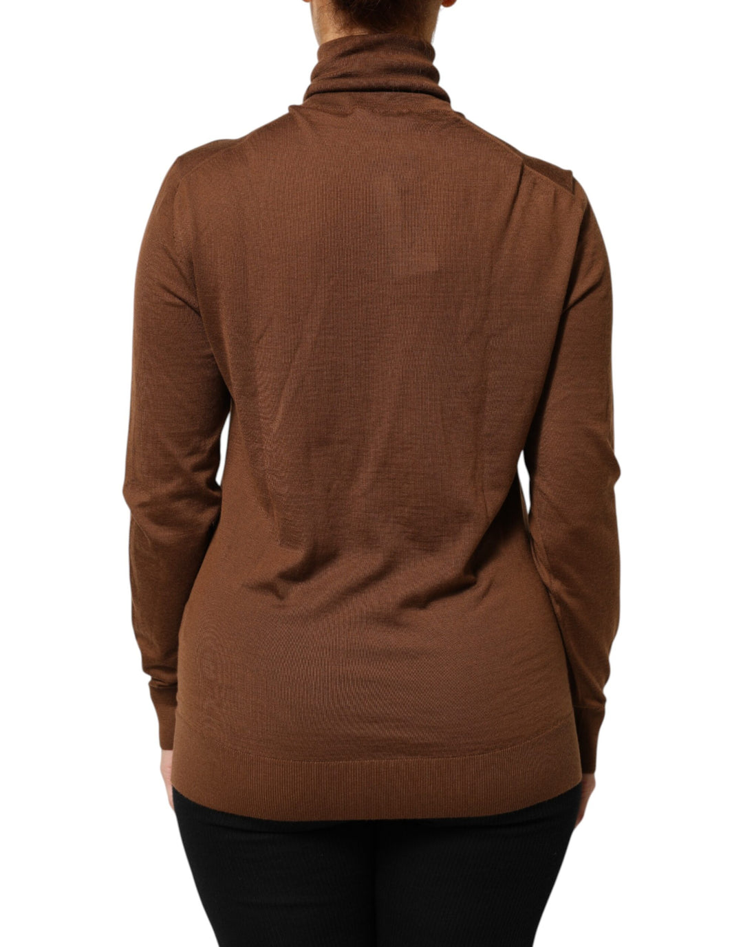 Dolce &amp; Gabbana Brown Cashmere Turtle Neck Pullover Sweater