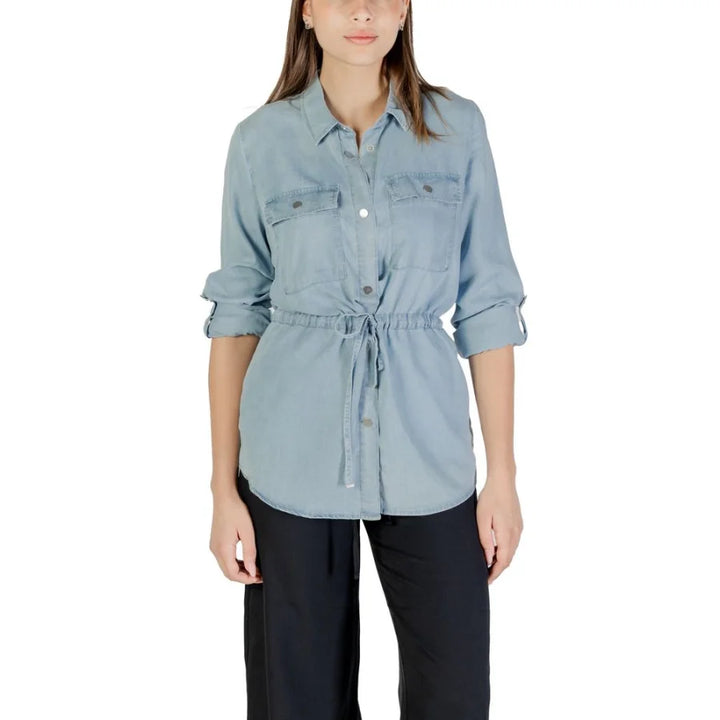 Only Light Blue Tencel Blouse