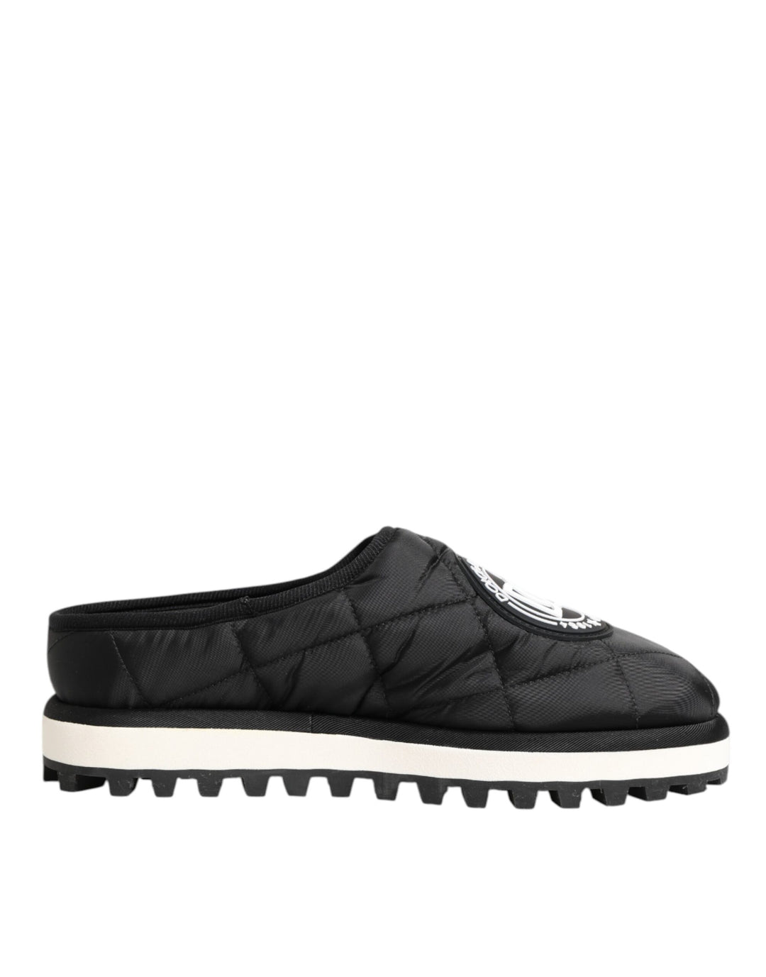 Dolce &amp; Gabbana Black Nylon Low Top Slip On Sneaker Shoes