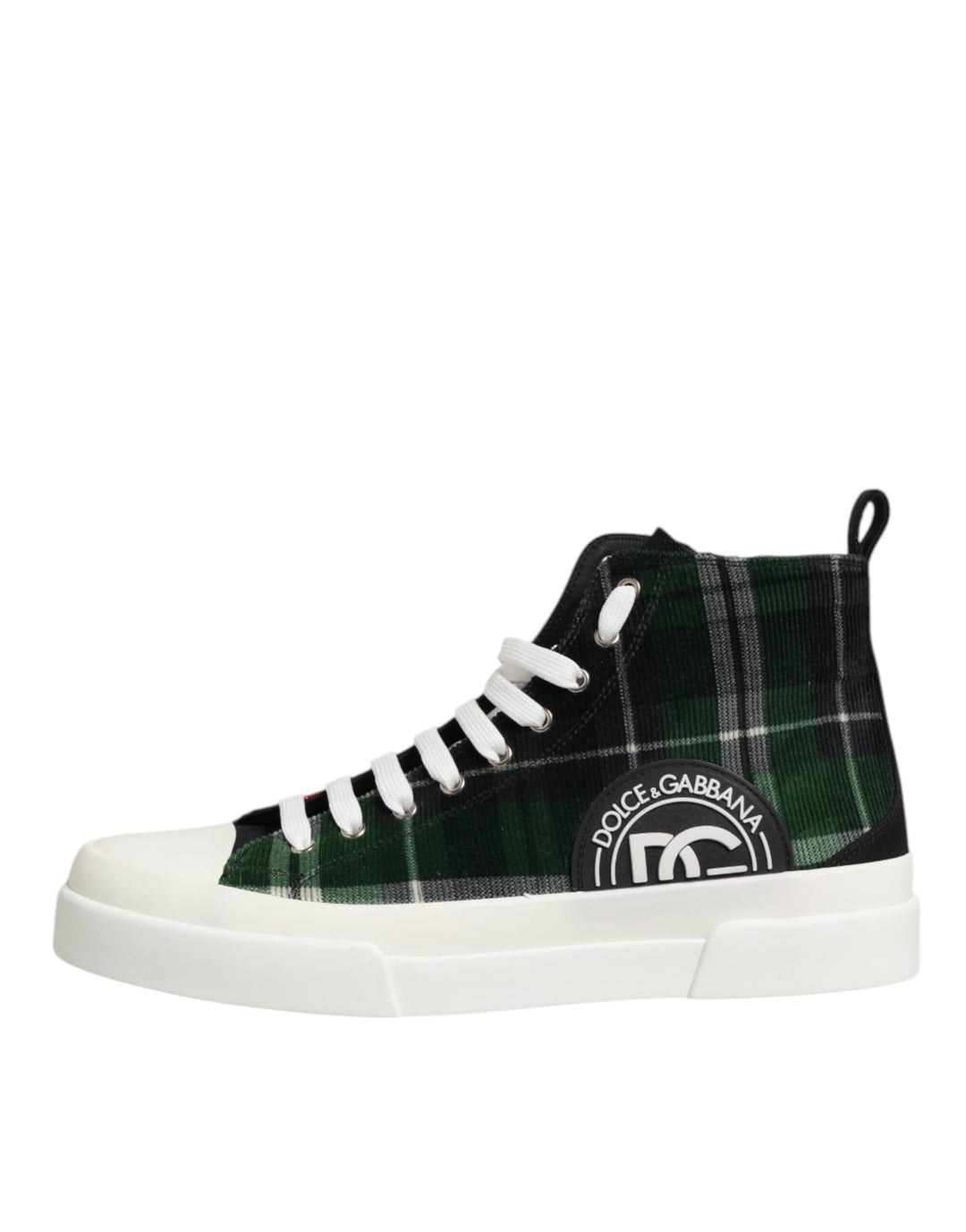 Dolce &amp; Gabbana Multicolor Cotton High Top Men Sneakers Shoes