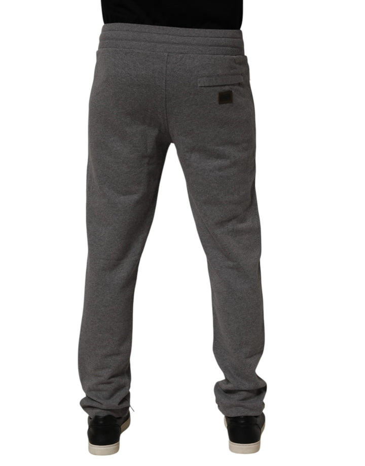 Dolce &amp; Gabbana Gray Cotton Jogger Sweatpants Trouser Pants