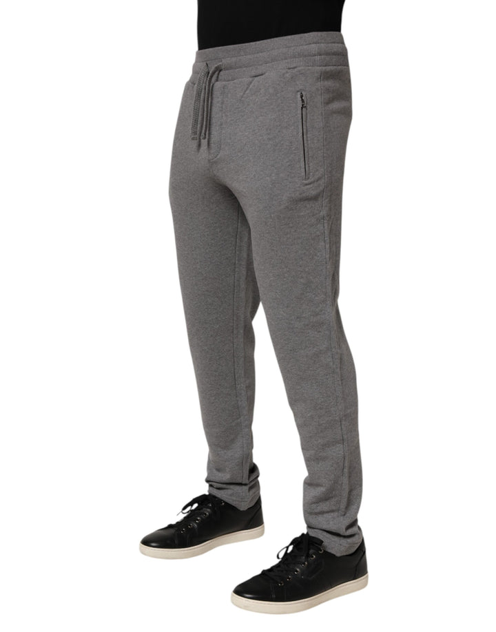 Dolce &amp; Gabbana Cotton Jogger Sweatpants Trouser Gray