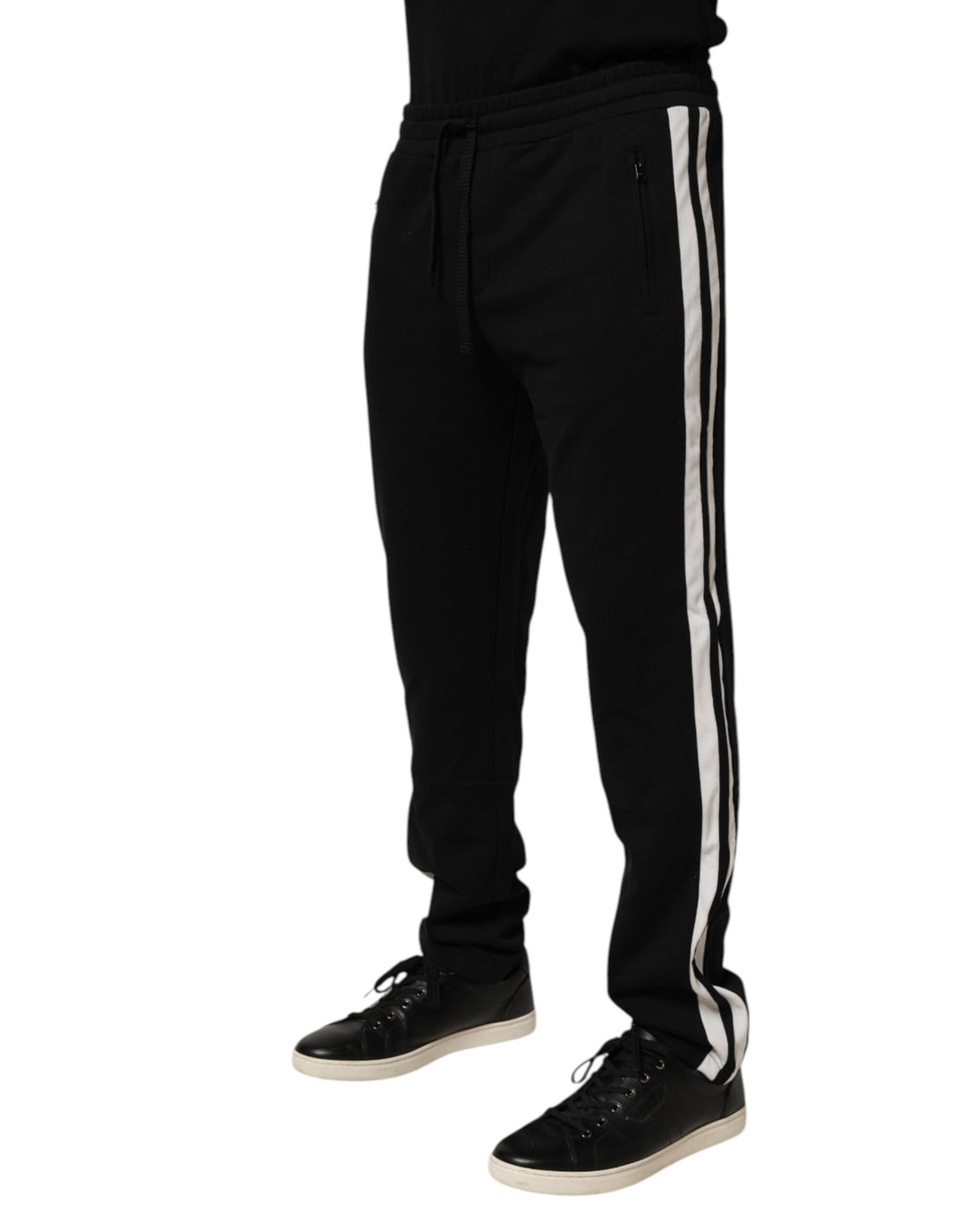 Dolce &amp; Gabbana Black Cotton Jogger Sweatpants Trouser Pants