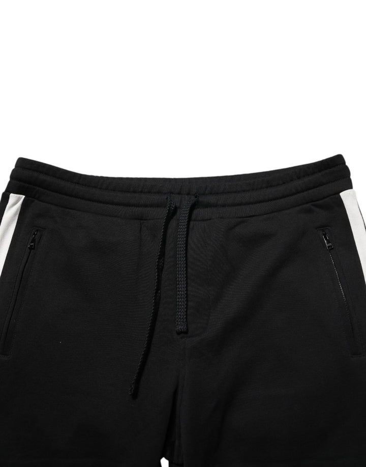 Dolce &amp; Gabbana Black Cotton Jogger Sweatpants Trouser Pants