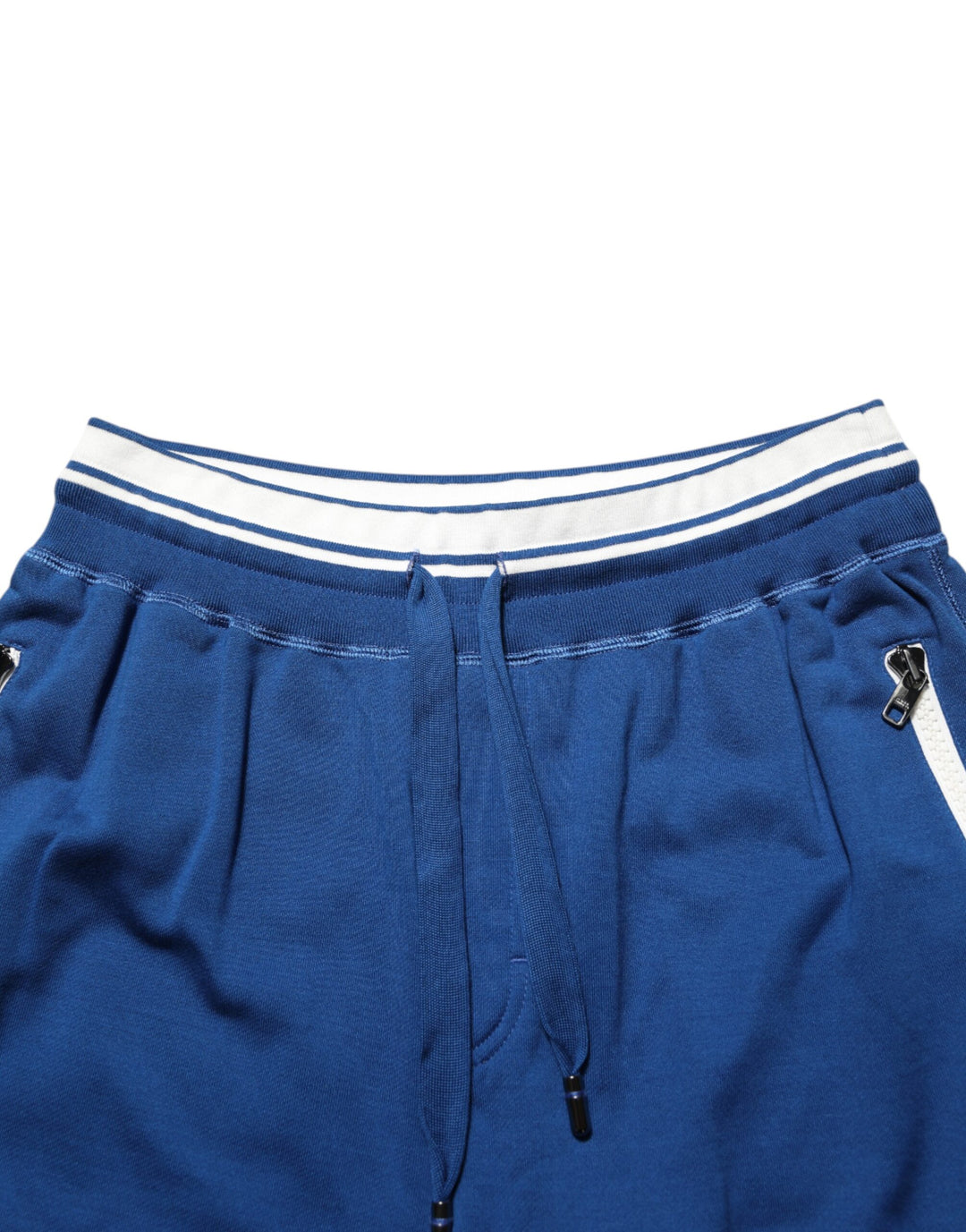 Dolce &amp; Gabbana Blue Cotton Blend Bermuda Sweatpants Shorts