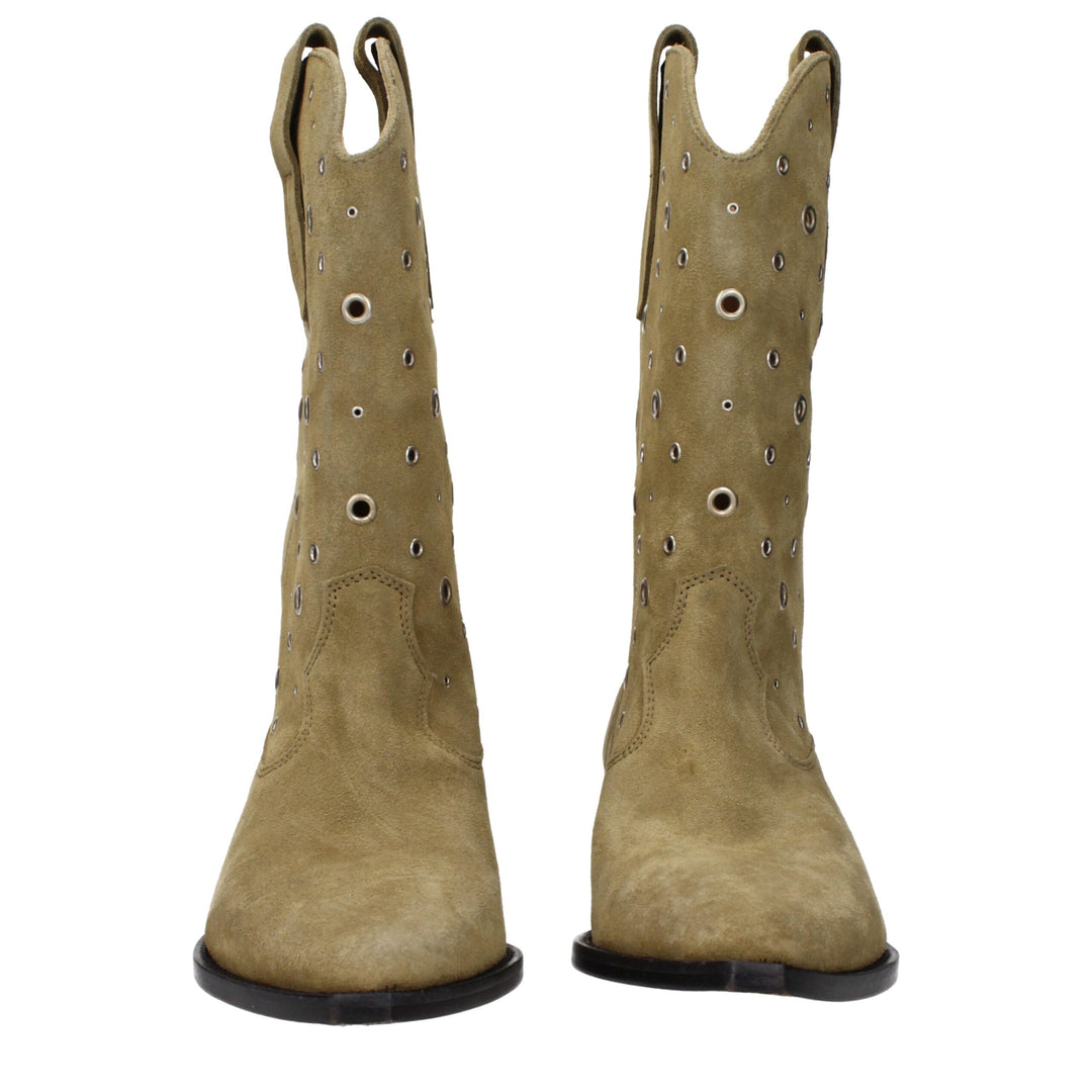 Isabel Marant Beige Leather Ankle Boots