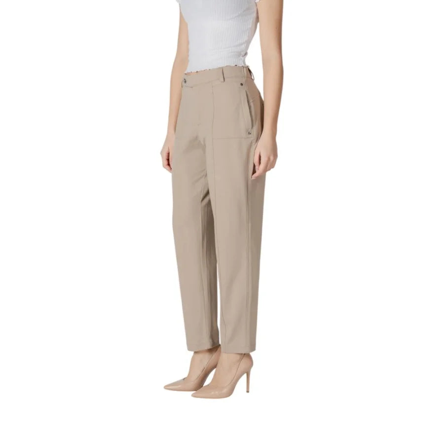 Street One Beige Viscose Pants