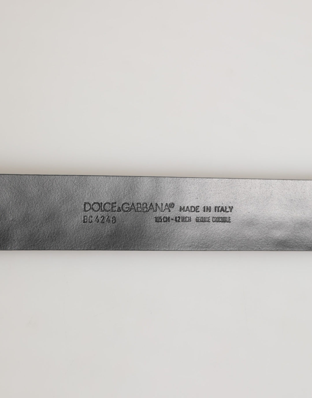 Dolce &amp; Gabbana Black Exotic Leather DG Logo Buckle Belt