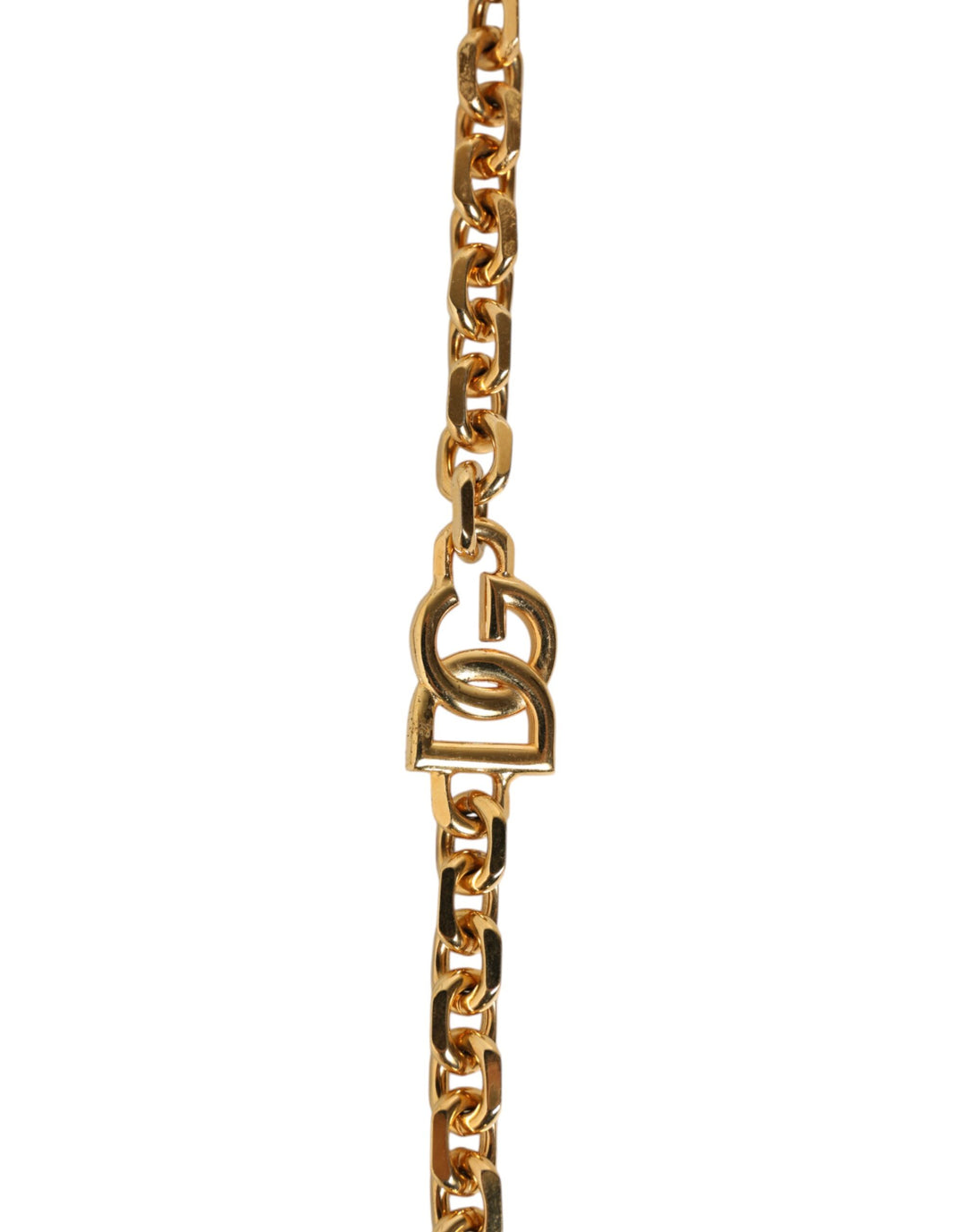Dolce &amp; Gabbana Black Leather Gold Chain Bag Accessory Shoulder Strap