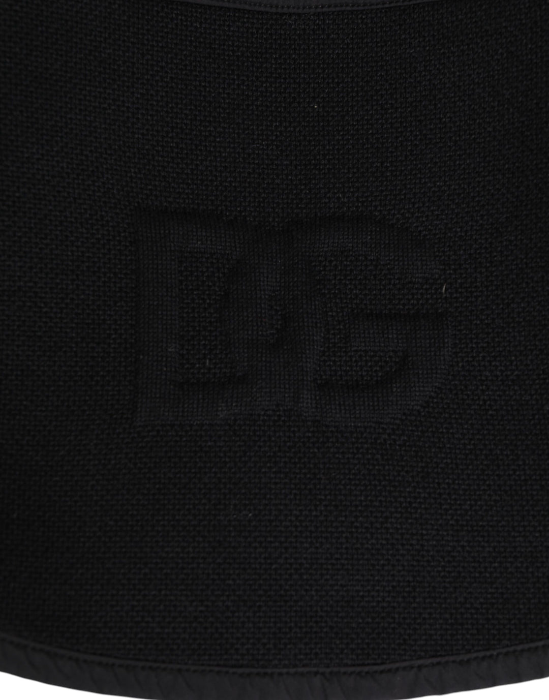 Dolce &amp; Gabbana Black Lace Stole Knitted DG Logo Men One Size Scarf