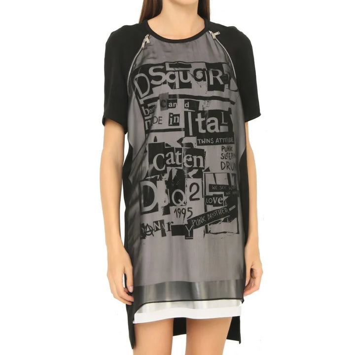Dsquared² Black Silk Casual Dress