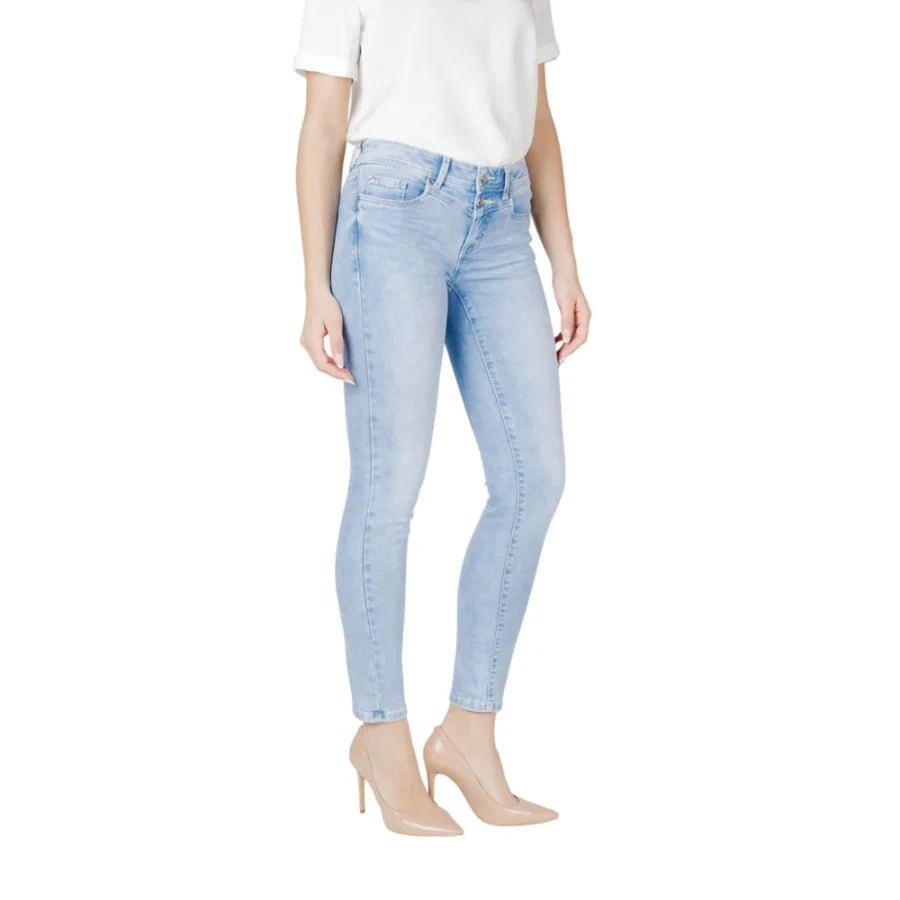 Street One Light Blue Cotton Skinny Jeans
