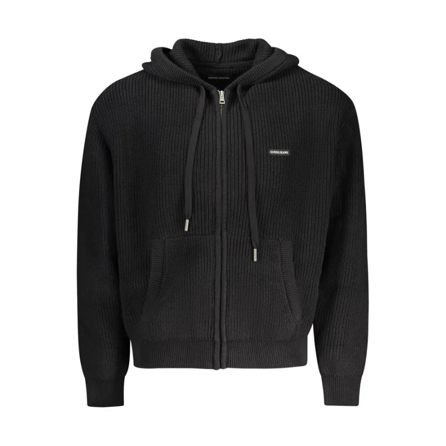 Guess Jeans Black Organic Cotton Men’s Cardigan