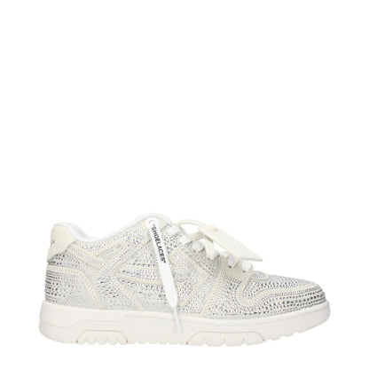 Off-White Beige Leather Low Top Sneakers