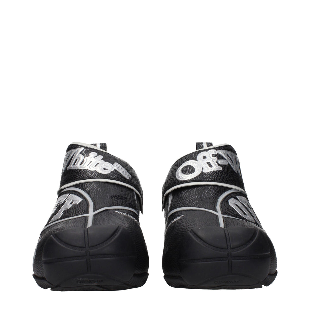 Off-White Black Leather High Top Sneakers