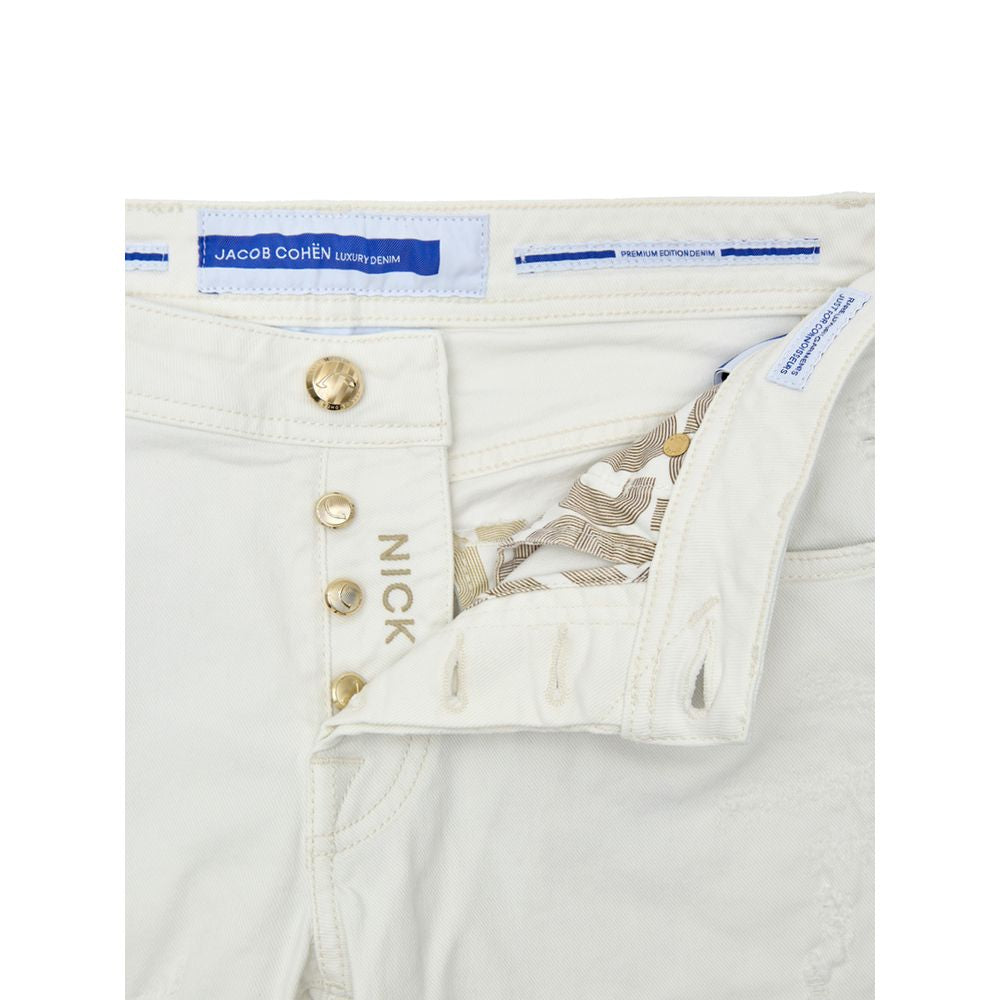 Jacob Cohen White Cotton Skinny Jeans