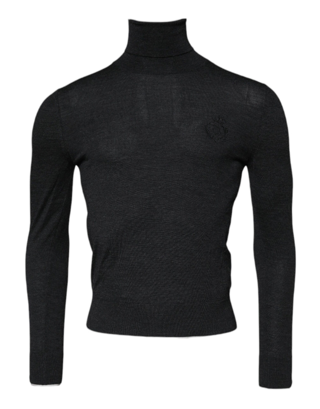 Dolce &amp; Gabbana Black Wool Turtle Neck Men Pullover Sweater