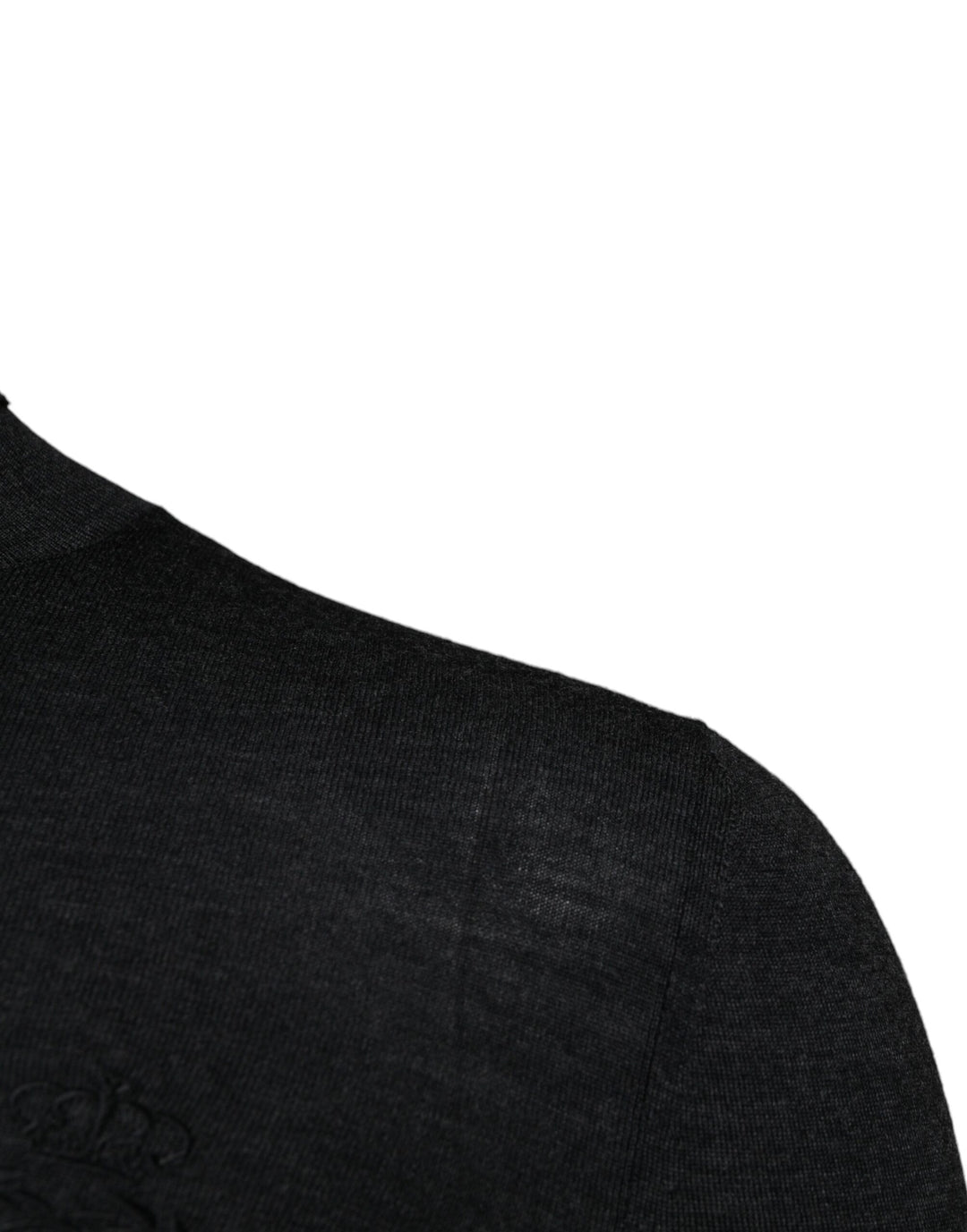 Dolce &amp; Gabbana Black Wool Turtle Neck Men Pullover Sweater