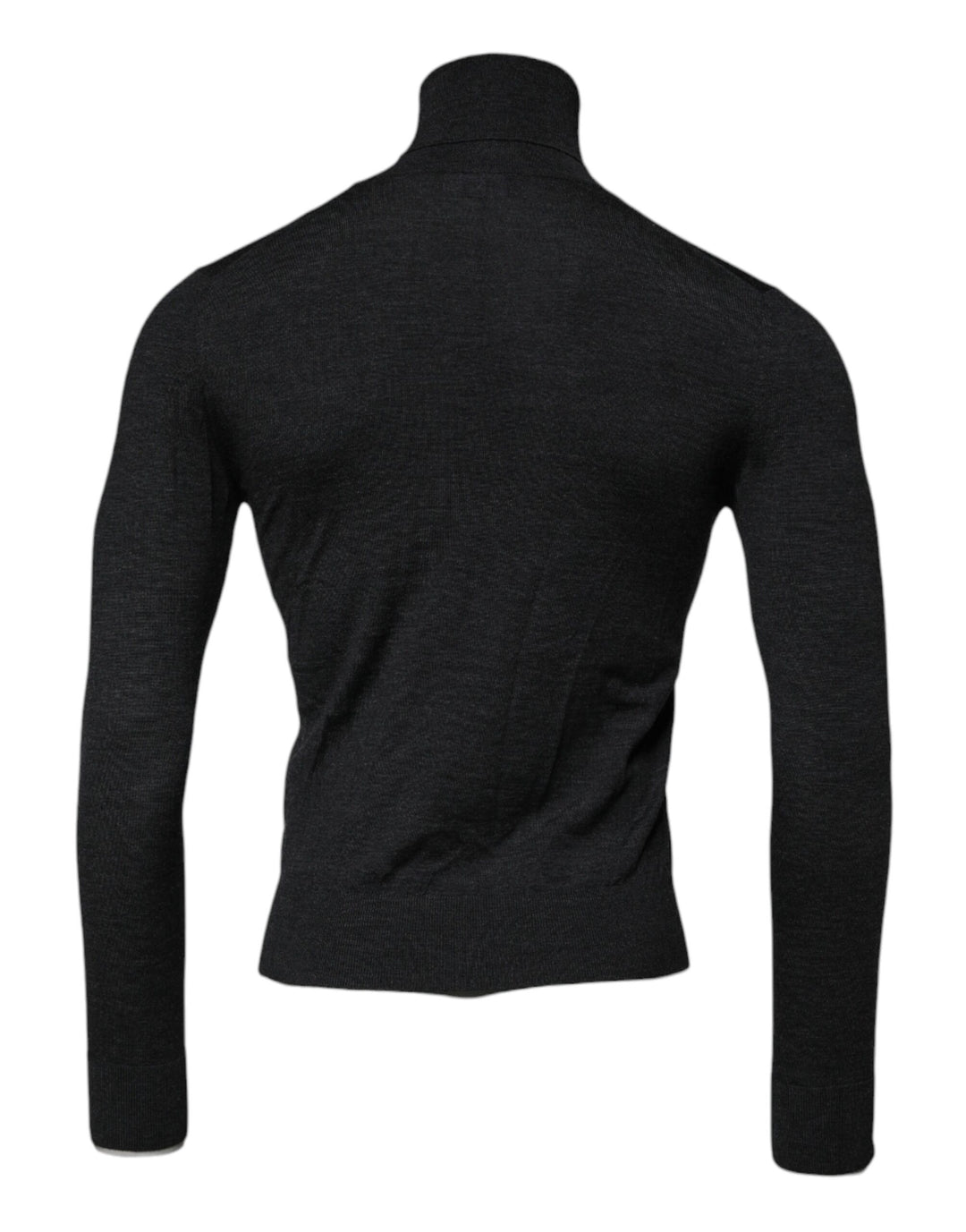 Dolce &amp; Gabbana Black Wool Turtle Neck Men Pullover Sweater