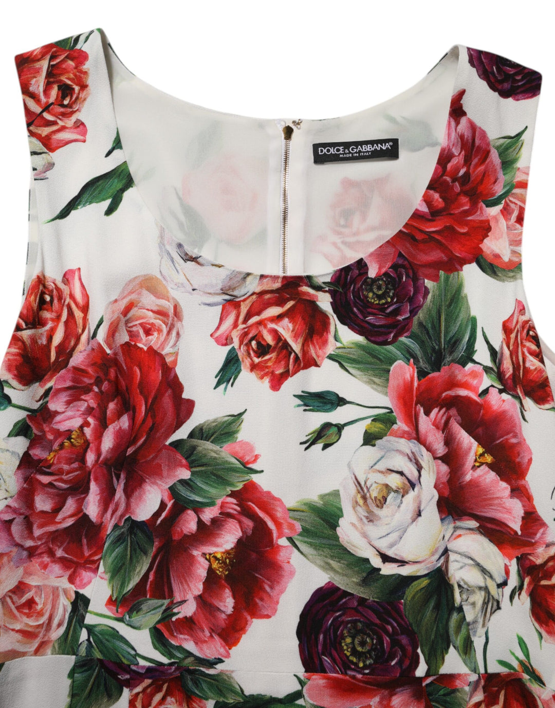 Dolce &amp; Gabbana Multicolor Floral Print Viscose Sheath Dress