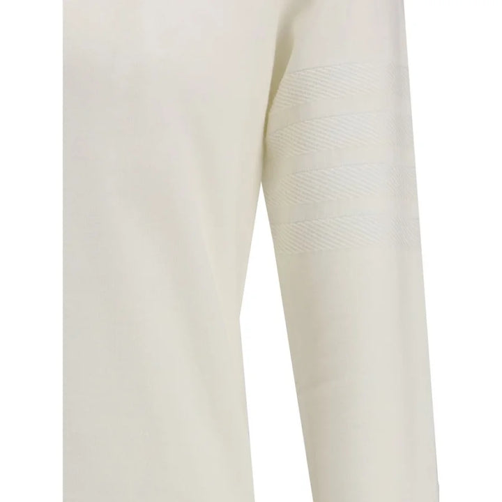 Thom Browne White Fleece Wool Sweatshirt