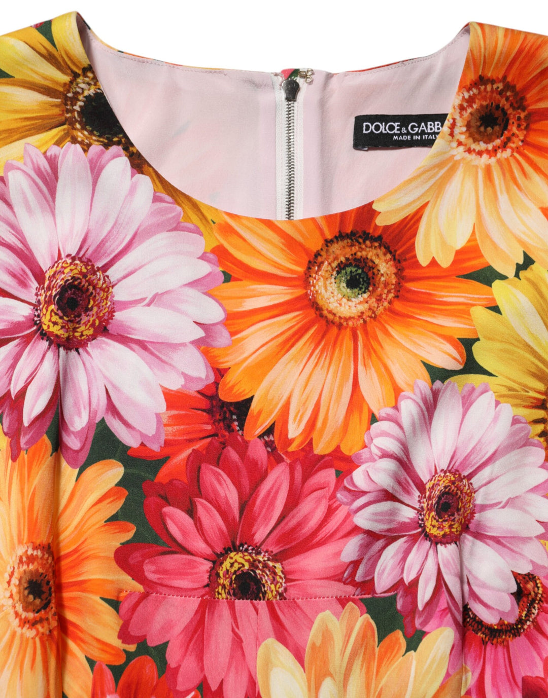Dolce &amp; Gabbana Multicolor Floral Print SilkSheath Midi Dress