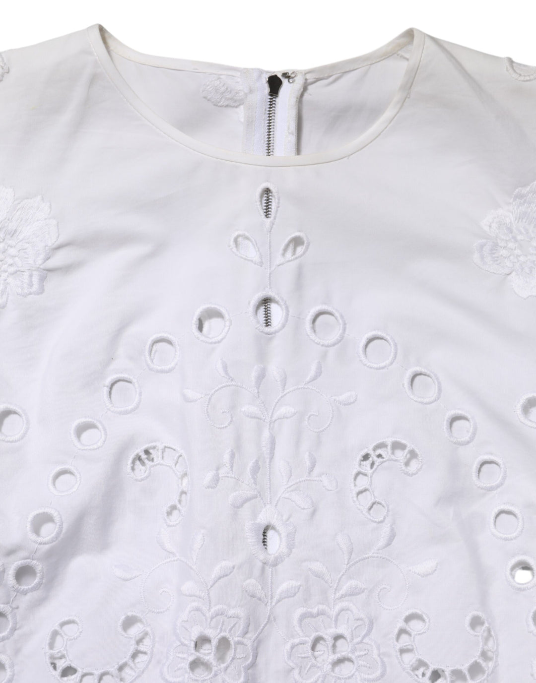 Dolce &amp; Gabbana White Cut Out A-line Sheath Mini Dress