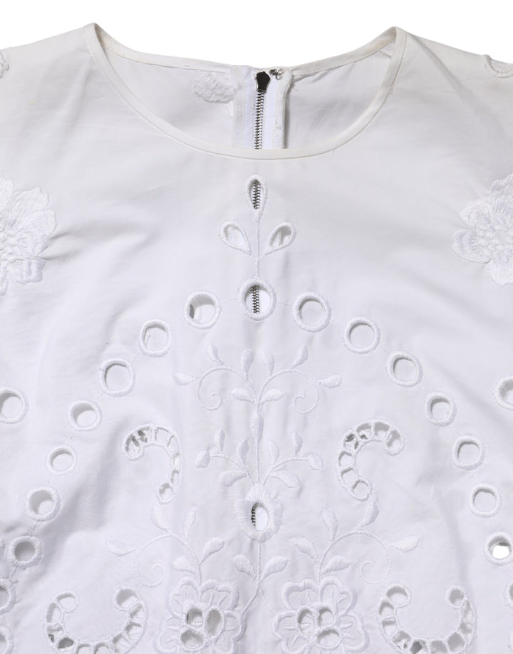 Dolce &amp; Gabbana White Cut Out A-line Sheath Mini Dress
