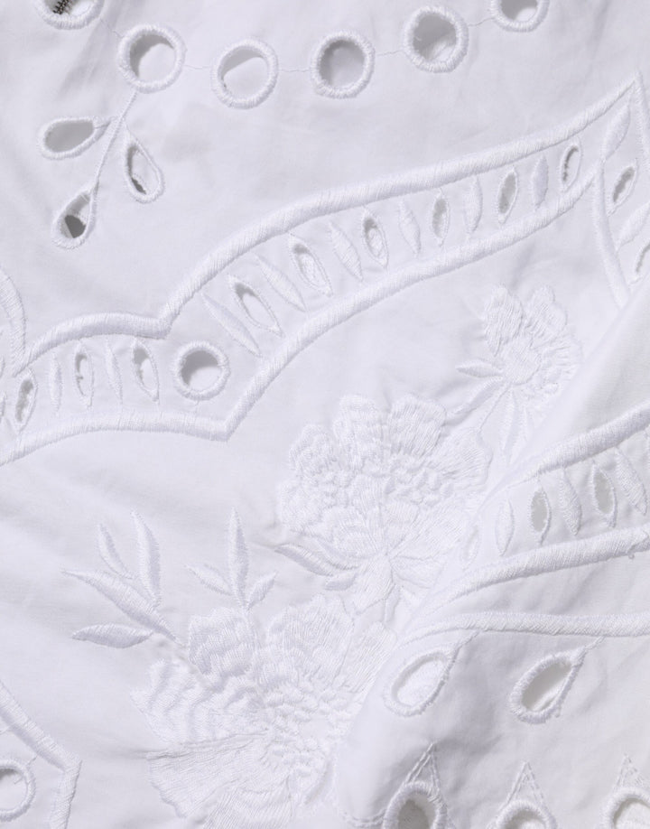 Dolce &amp; Gabbana White Cut Out A-line Sheath Mini Dress