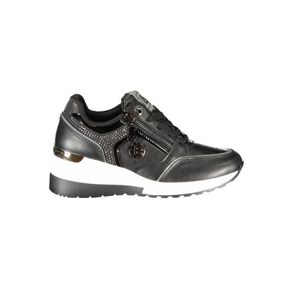 Laura Biagiotti Black Polyurethane Women Sneaker