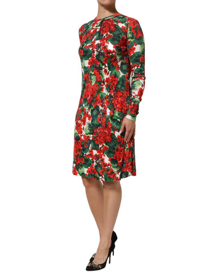 Dolce &amp; Gabbana Multicolor Floral Short Portofino Dress